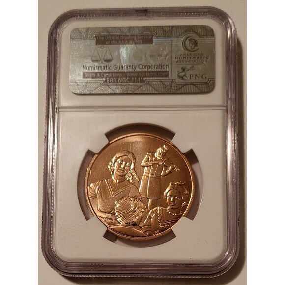 2011 Eliza Johnson U.S. Mint First Spouse Bronze Medal BU NGC Toning - Picture 2 of 2